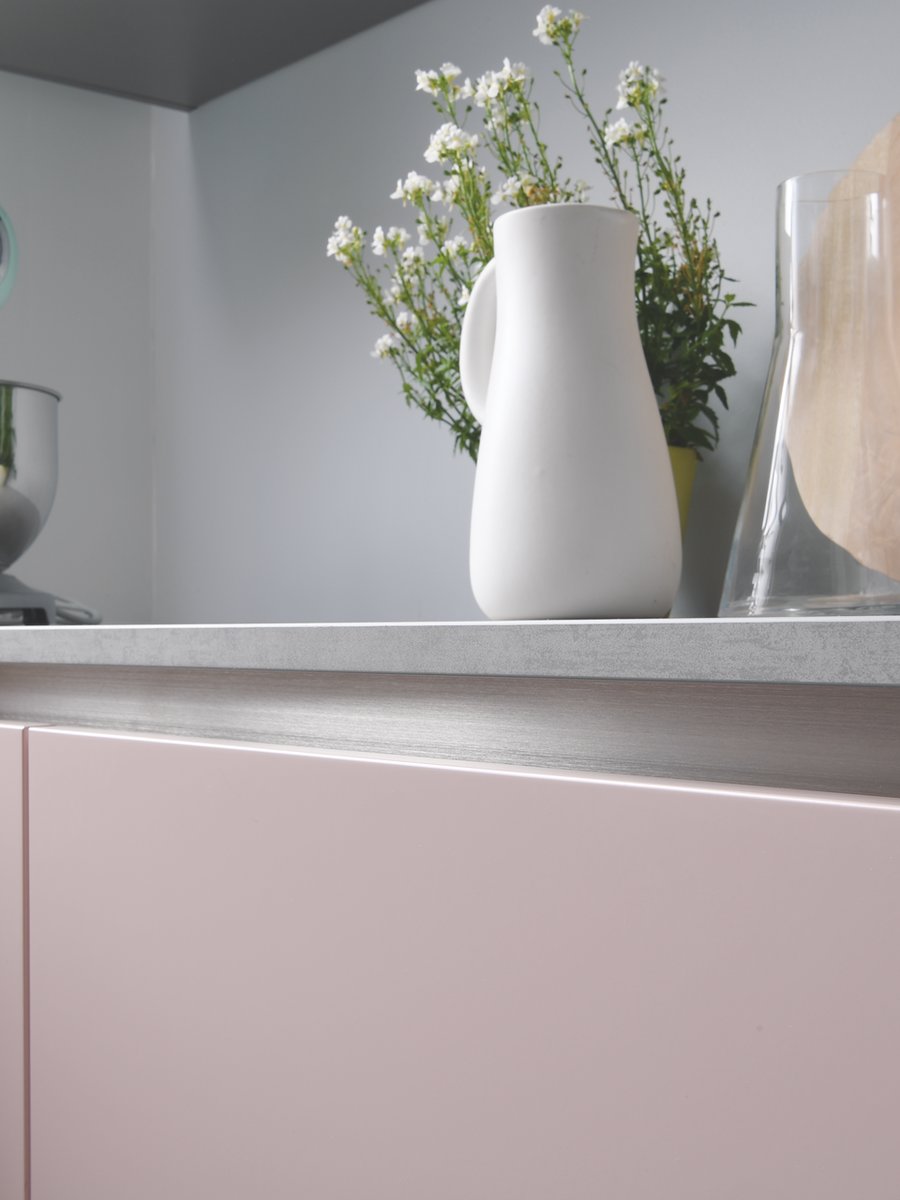 Gorges inox facade rose pastel