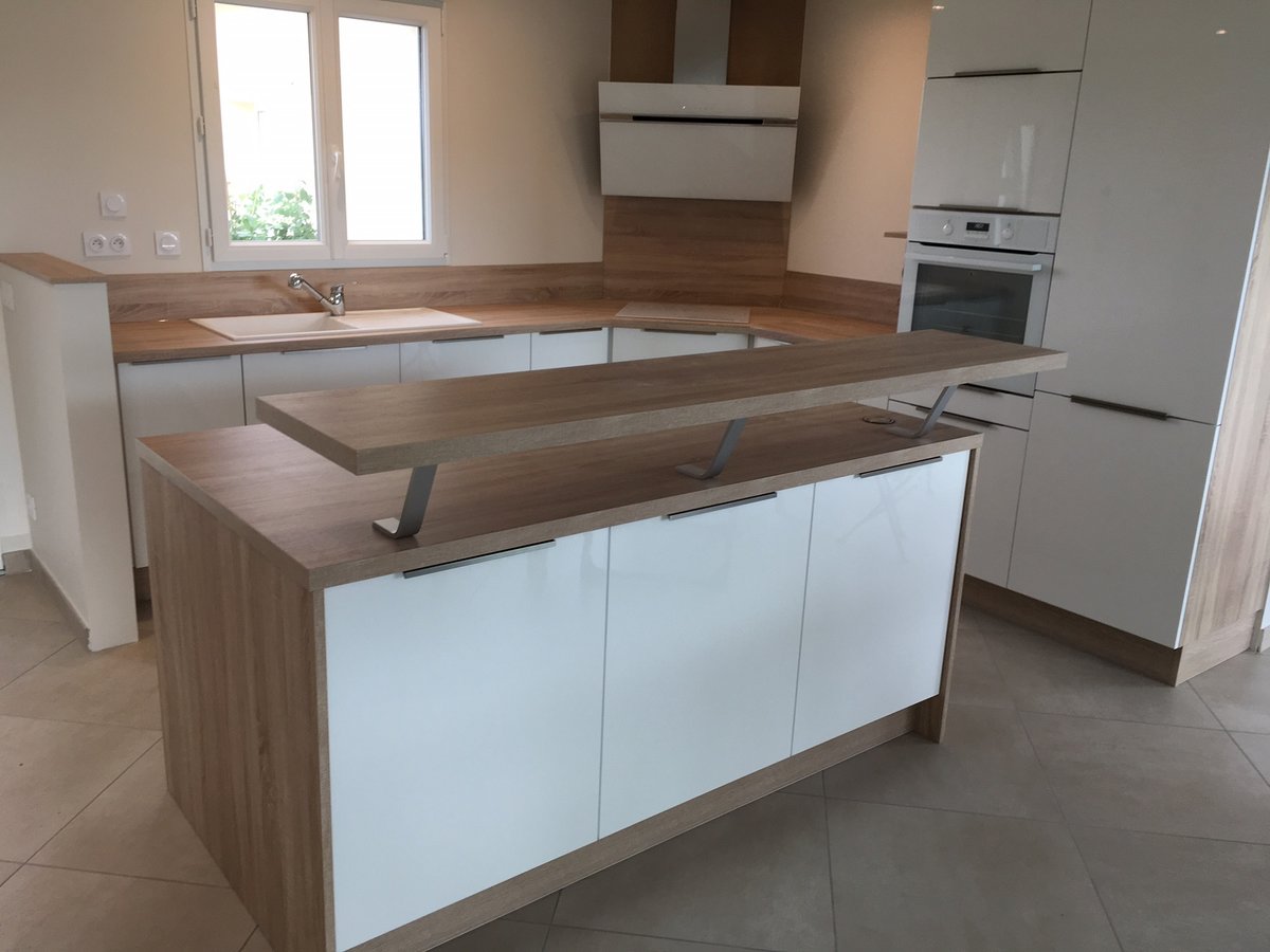 Cuisine équipée sur mesure Light Blanc brillant
