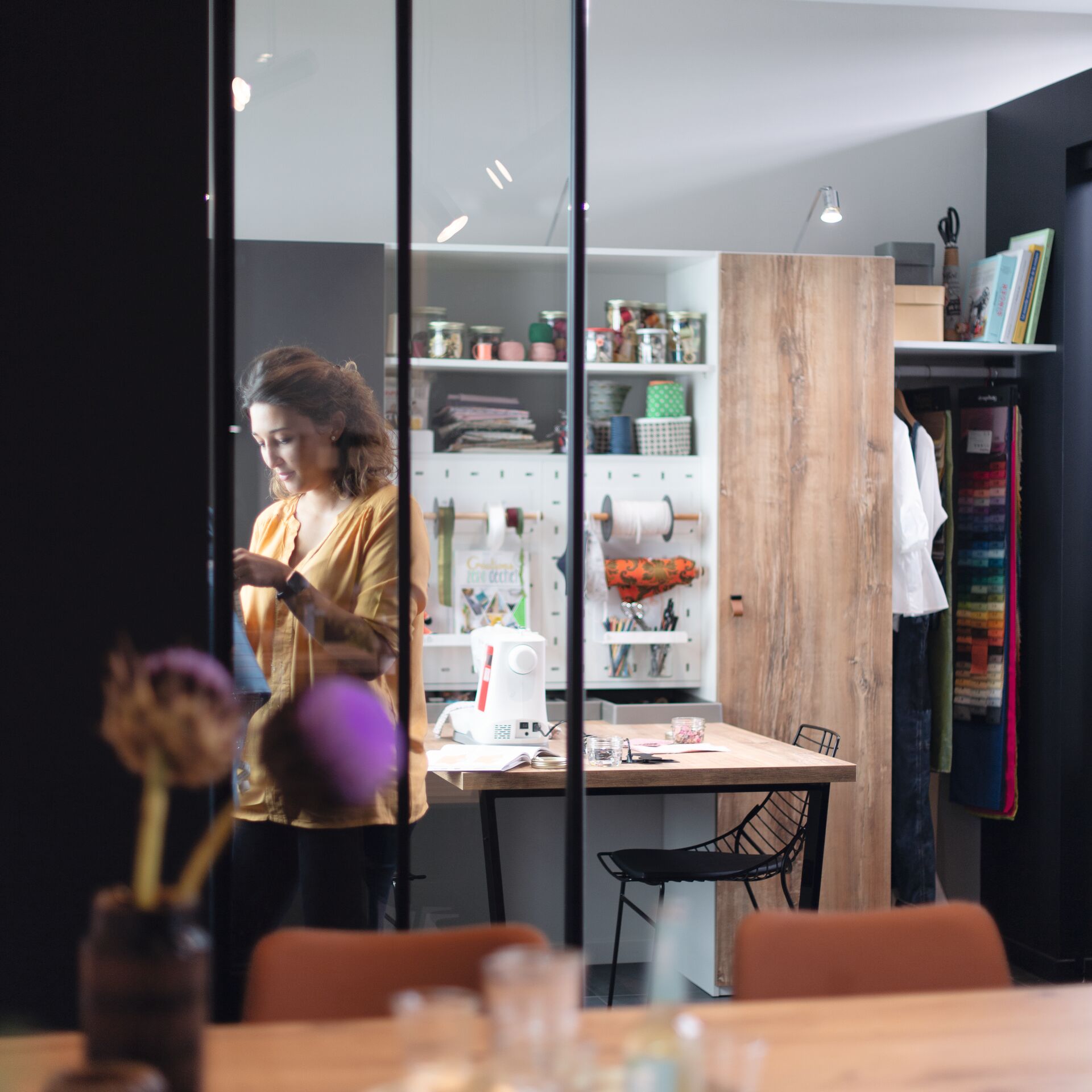 Bureau industriel avec verrière 