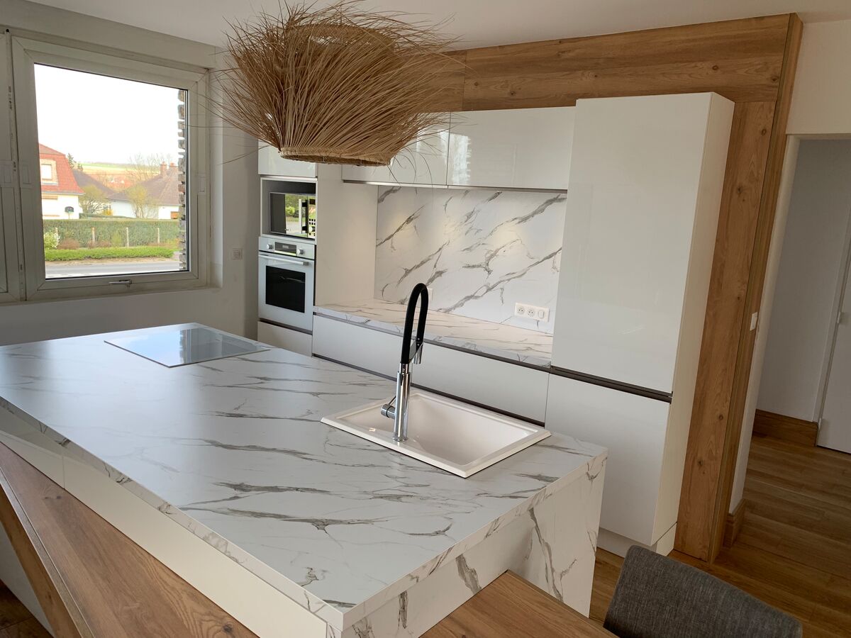 Rénovation cuisine équipée sur mesure Light Jet Blanc Brillant