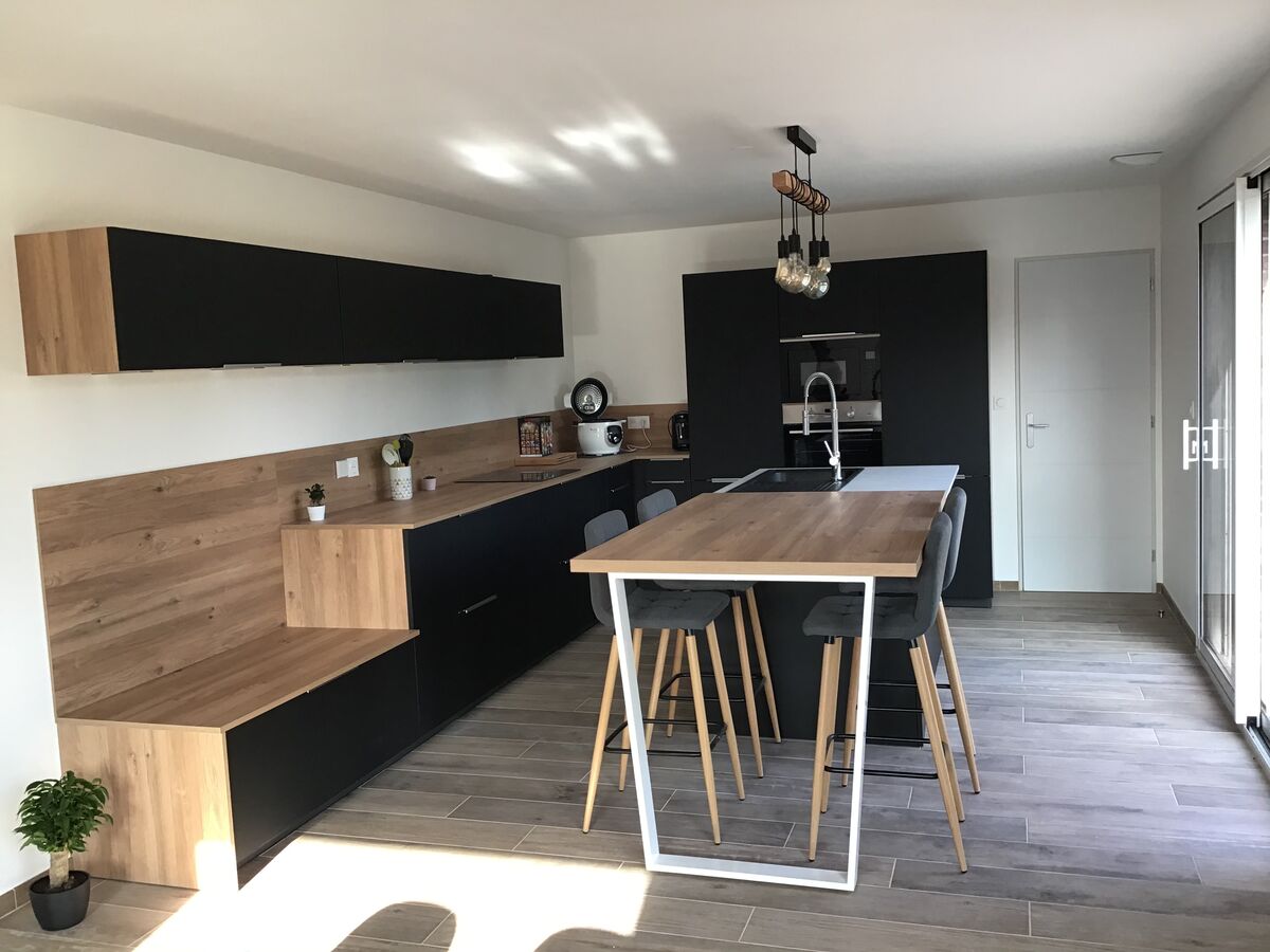 Cuisine équipée sur mesure Pearl Noir Pearl