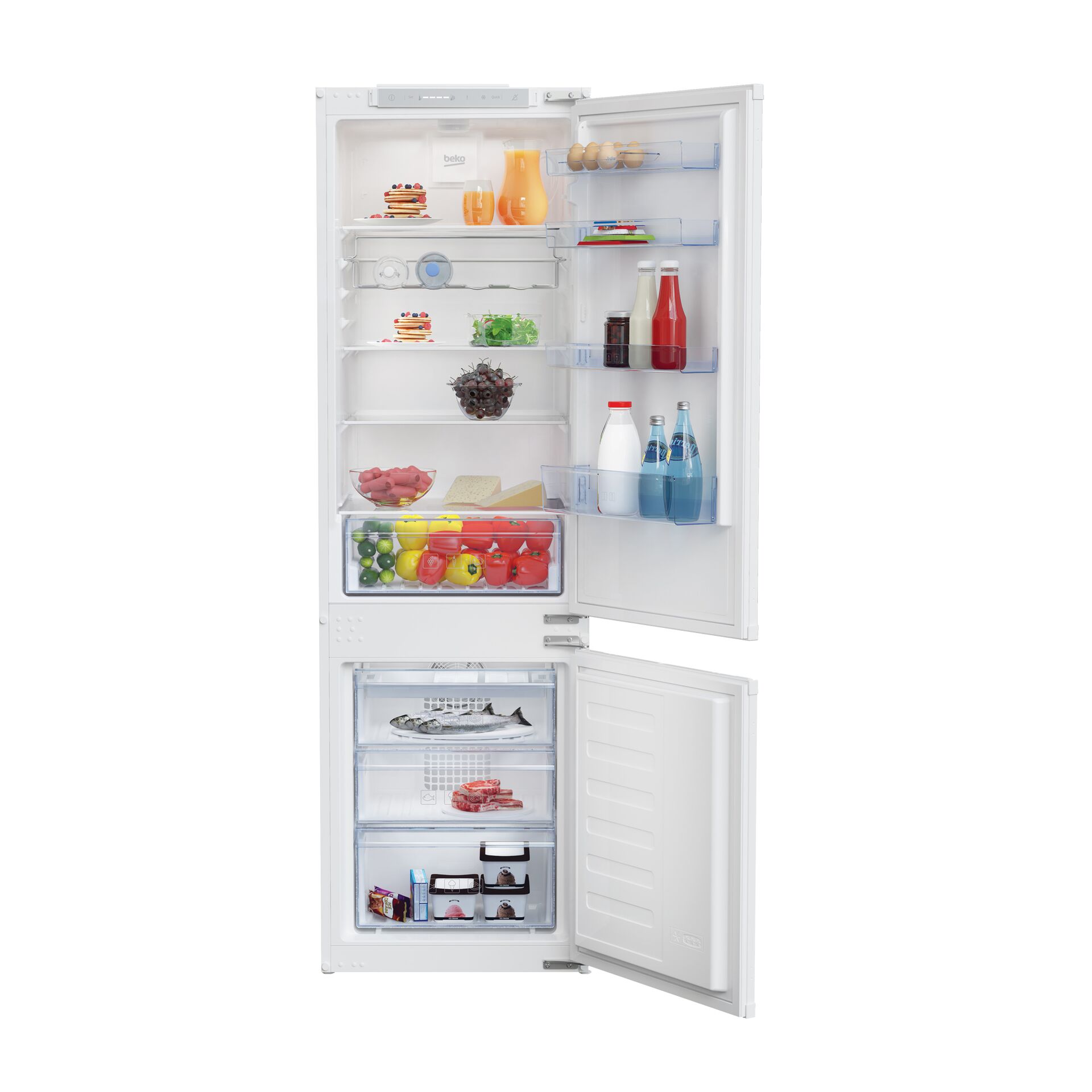 Réfrigérateur combiné intégrable Beko