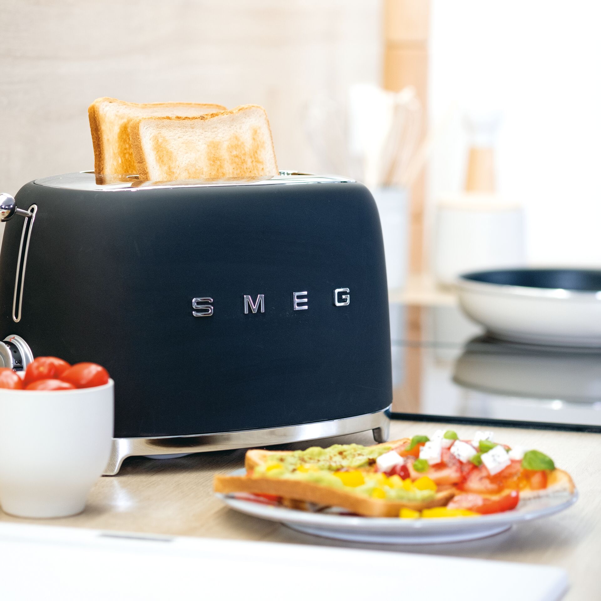 Grille-pain année 50 SMEG blanc mat