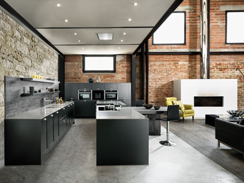  Grey industrial style kitchen