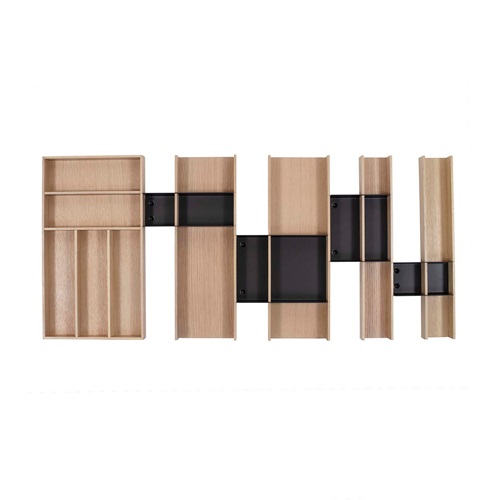 Range-couverts bois modulable XL 9 éléments pour tiroir Schmidt