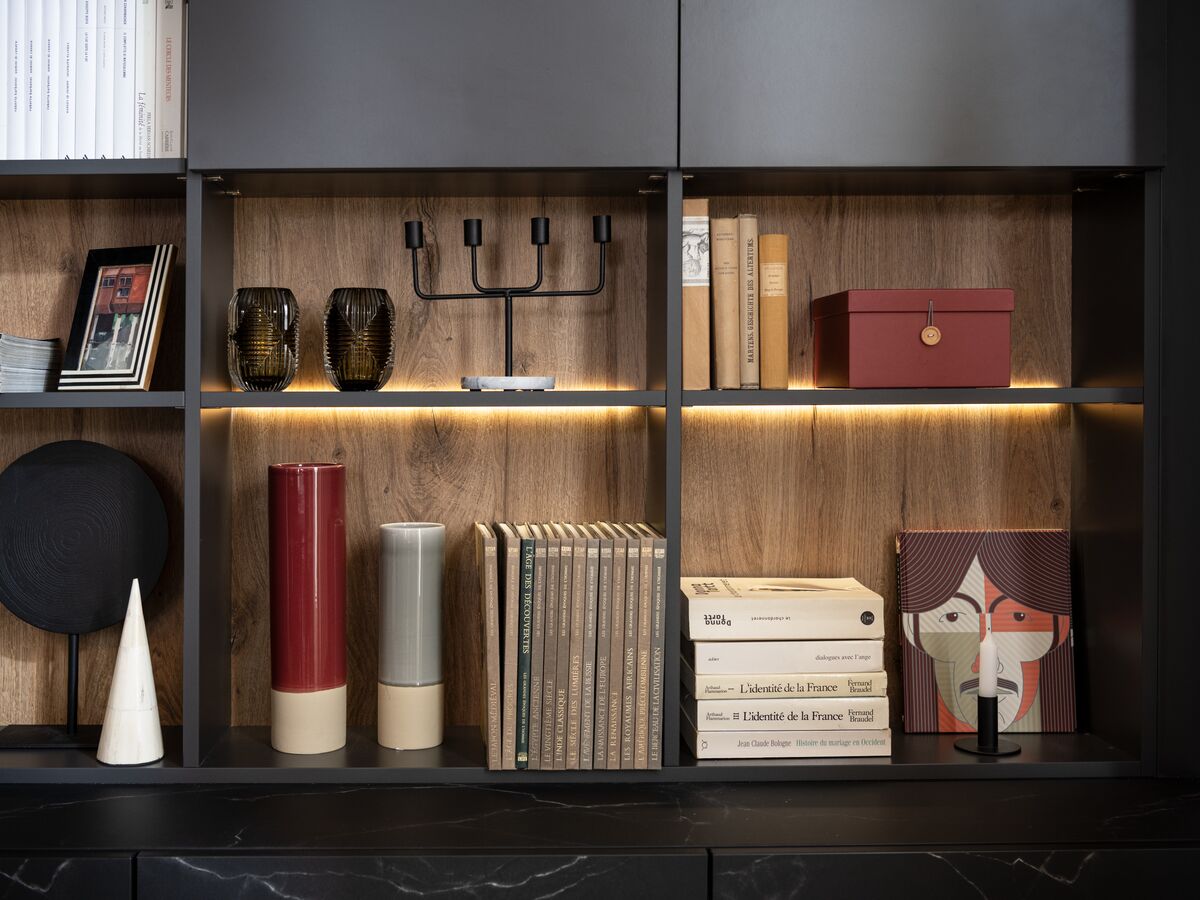 Bibliothèque design avec bureau intégré | SCHMIDT